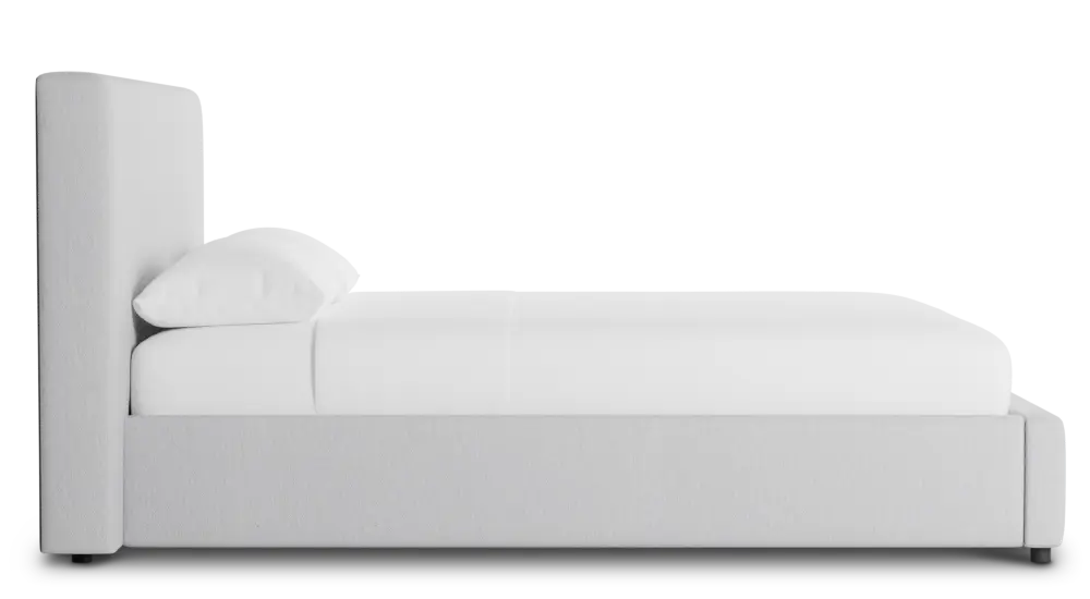 Grayton Delray Light Gray 44" Upholstered Platform Bed Grayton Delray Light Gray 44" Upholstered Platform Bed