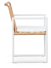 Sunrise White Aluminum Arm Chair