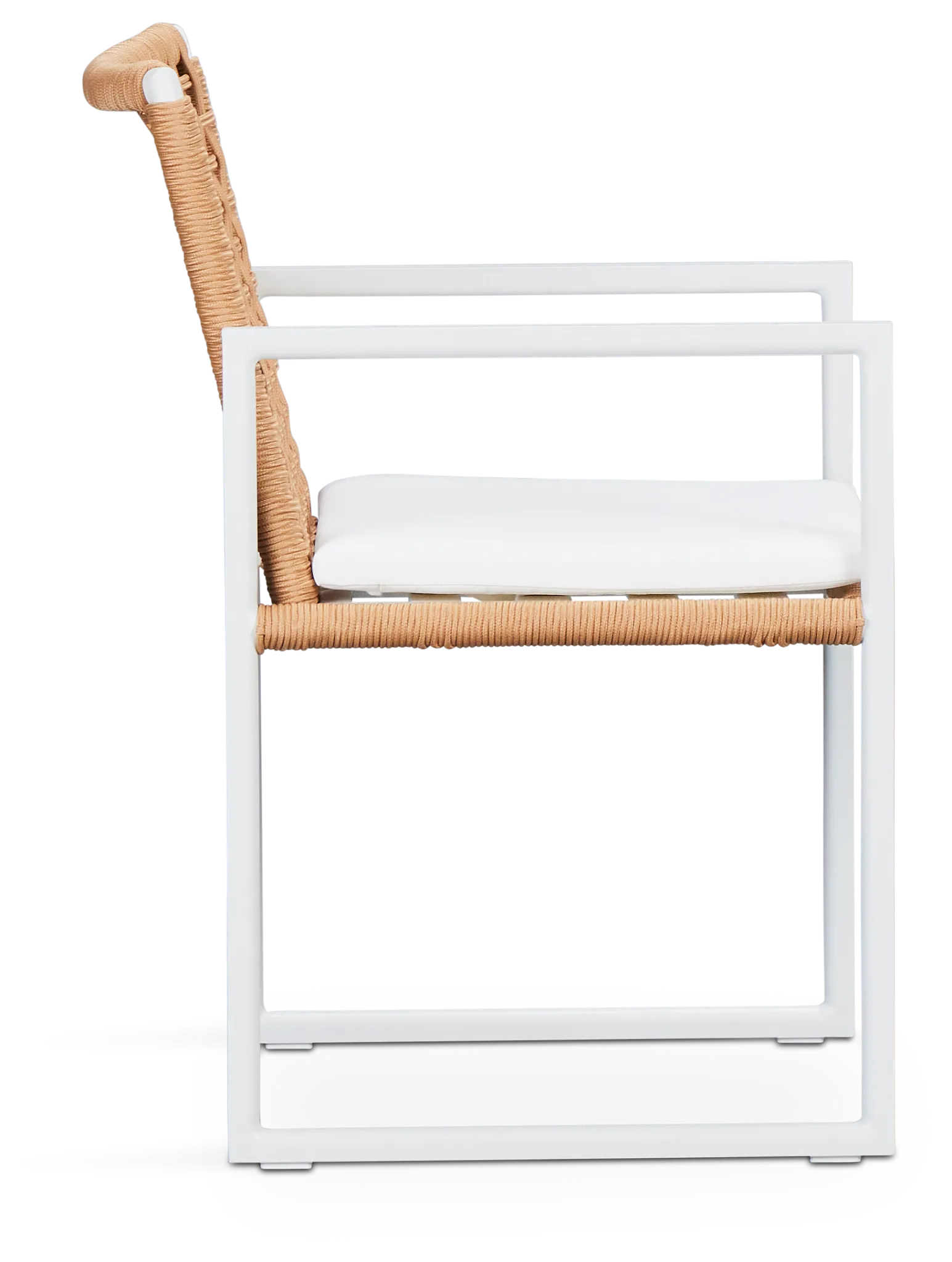 Sunrise White Aluminum Arm Chair