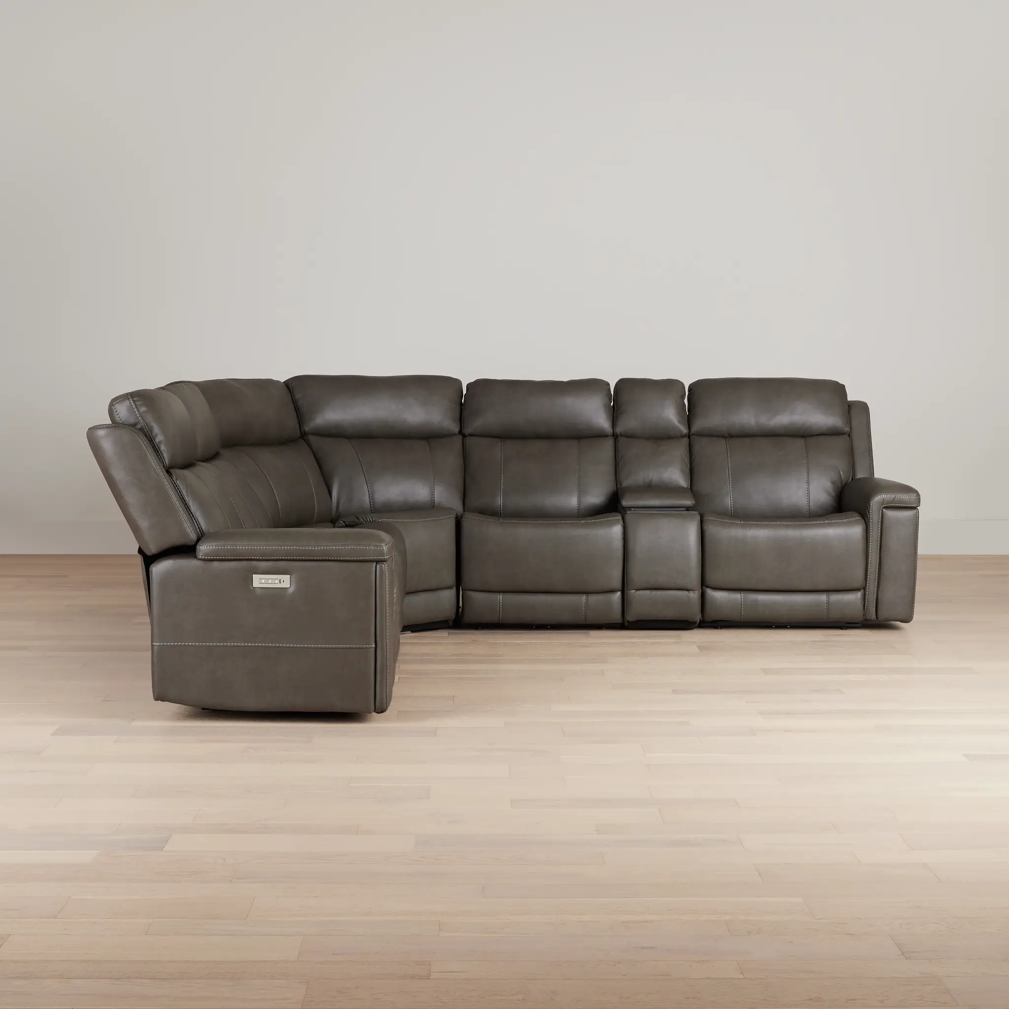 Jayden Gray Micro Medium Triple Power 2-arm Sectional Jayden Gray Micro Medium Triple Power 2-arm Sectional