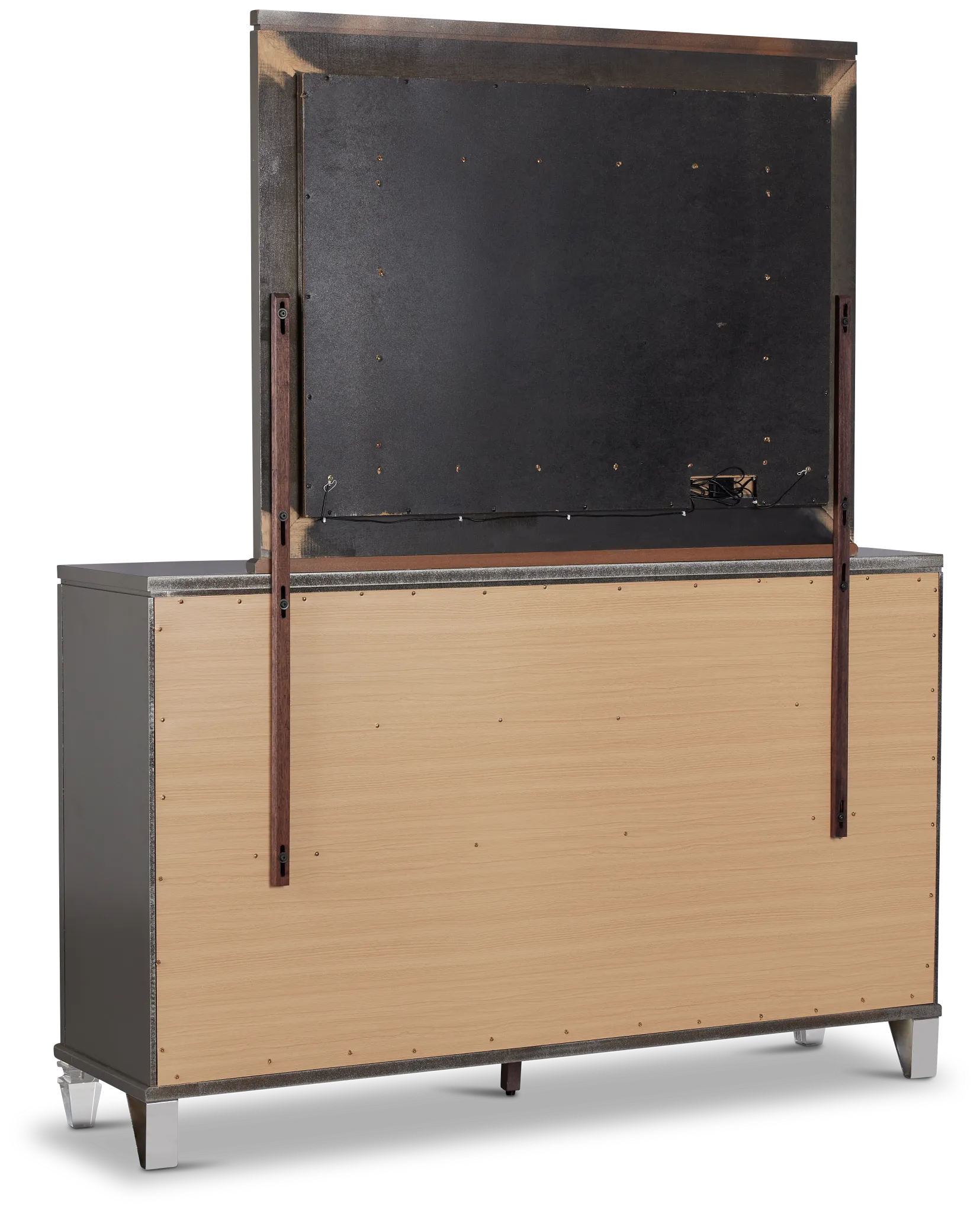 Vegas Gray Dresser & Mirror