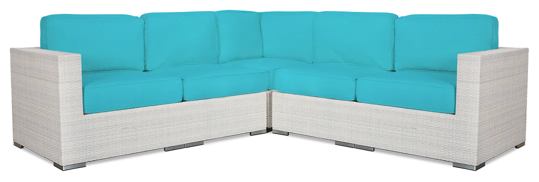 Biscayne Dark Teal Small Two-arm Sectional
