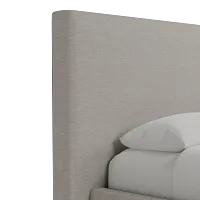 Grayton Maguire Pewter 54" Upholstered Platform Bed