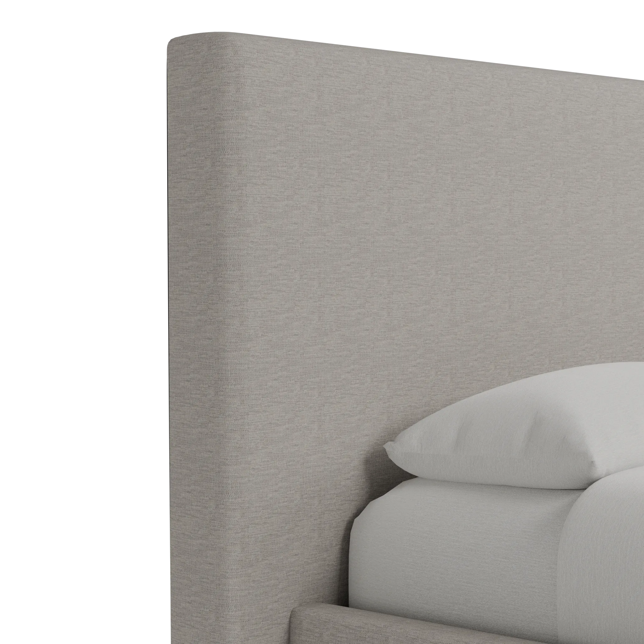 Grayton Maguire Pewter 54" Upholstered Platform Bed