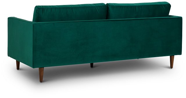 Luna Dark Green Velvet Sofa
