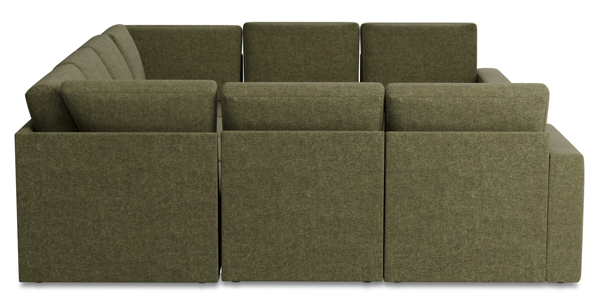 Citymod Green Fabric 8-piece Modular Sectional