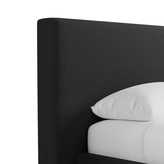 Grayton Elite Black 44" Upholstered Platform Bed