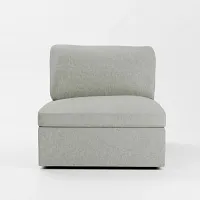 Destin Delray Pewter Fabric Swivel Chair