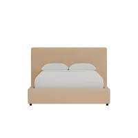 Grayton Merino Taupe 44" Upholstered Platform Bed