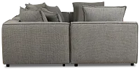 Tatum Gray Fabric 6-piece Pit Sectional