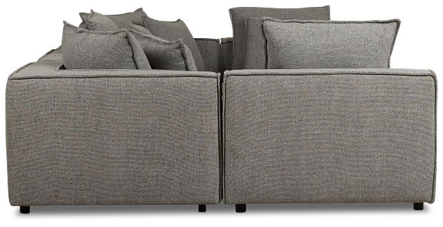 Tatum Gray Fabric 6-piece Pit Sectional