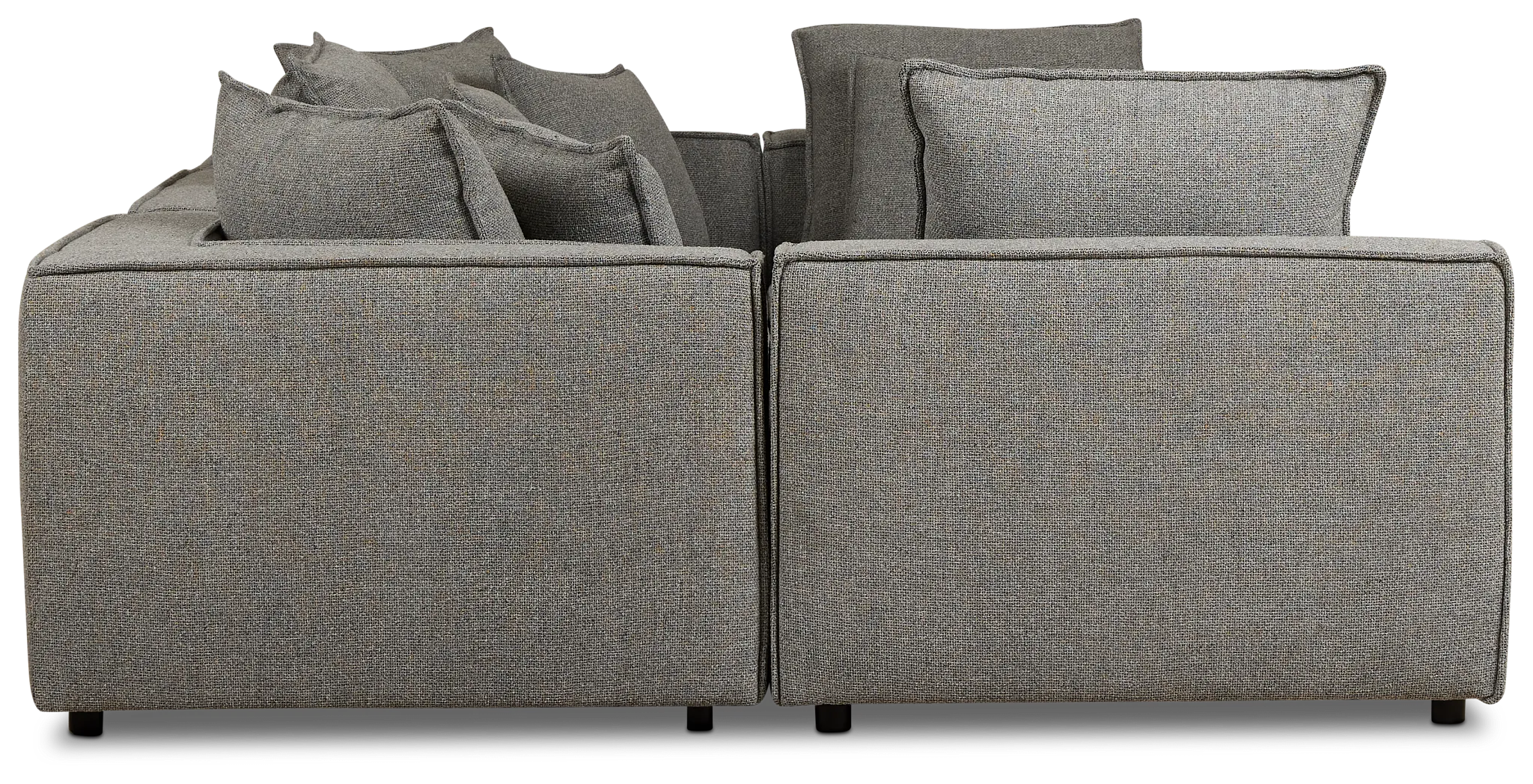Tatum Gray Fabric 6-piece Pit Sectional