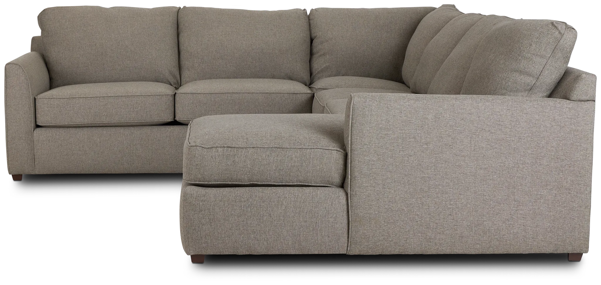Asheville Brown Fabric Medium Right Chaise Sectional