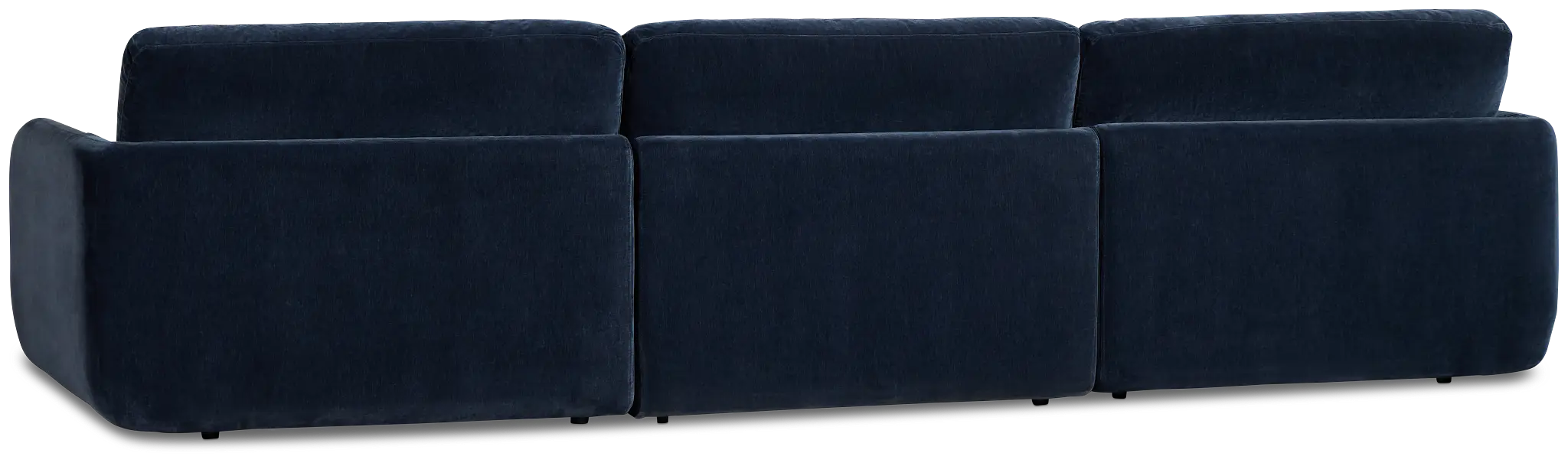 Jules Dark Blue Velvet 3 Piece Modular Sofa Jules Dark Blue Velvet 3 Piece Modular Sofa