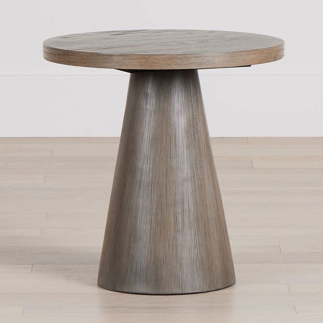 Alden Gray Round End Table