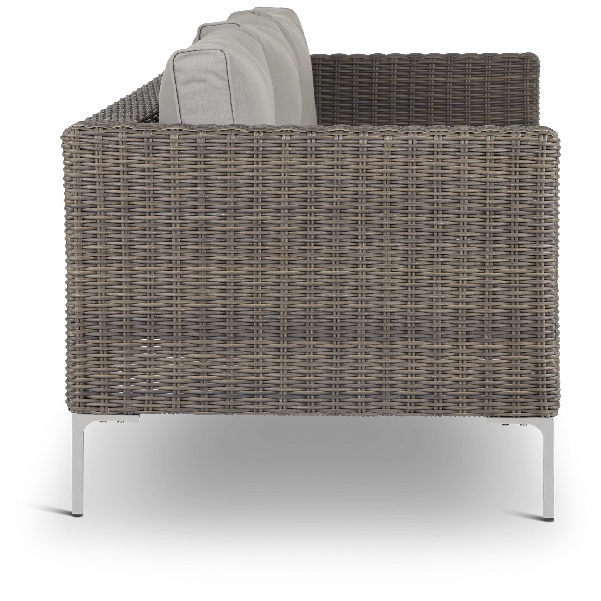 Tulum Gray Woven Sofa W/ 3 Cushion