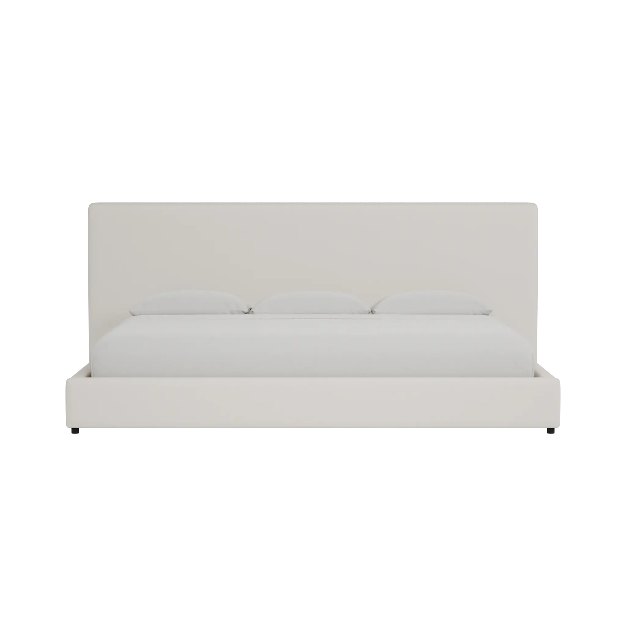 Grayton Merino Light Beige 54" Upholstered Platform Bed Grayton Merino Light Beige 54" Upholstered Platform Bed