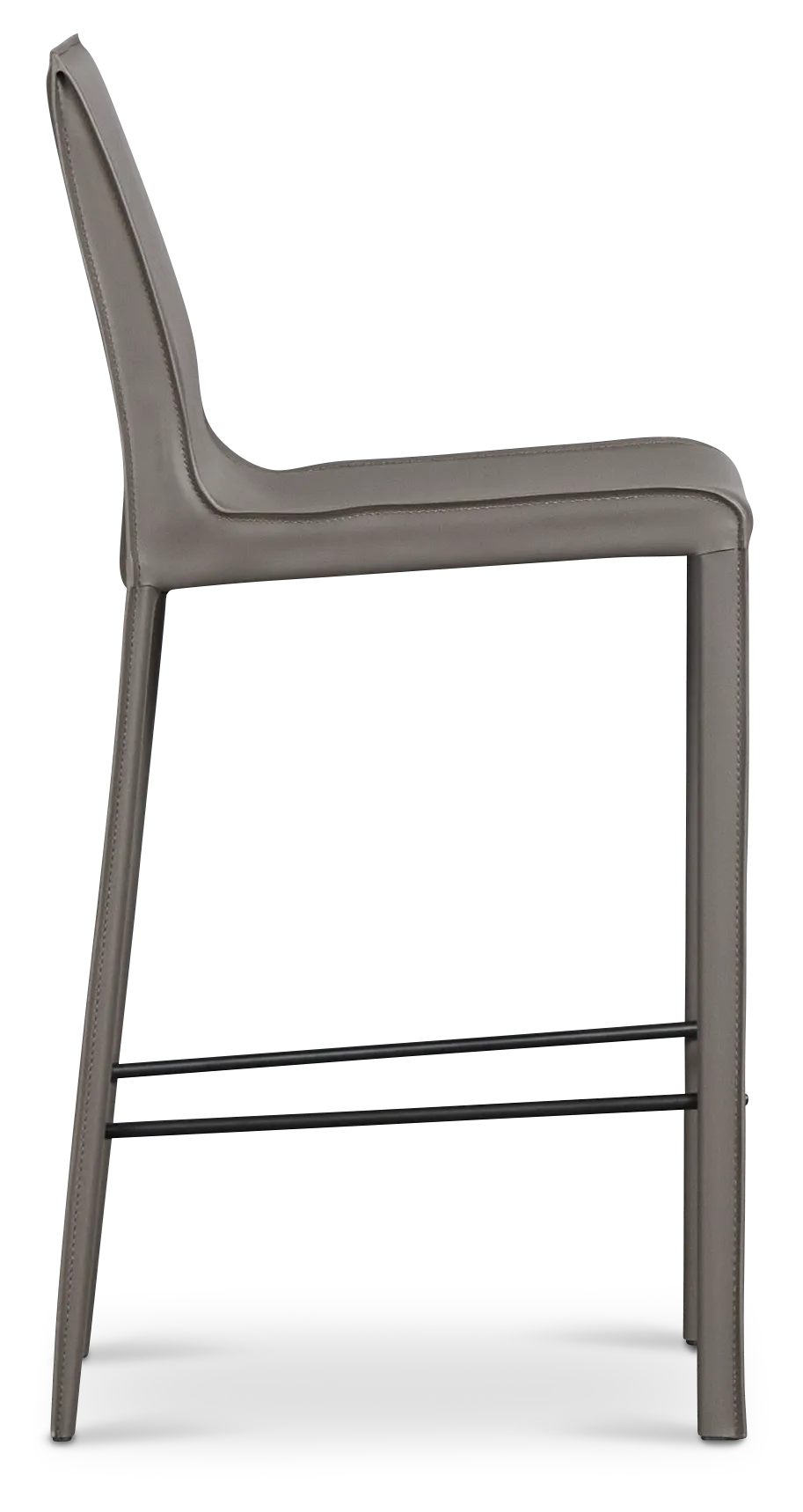 Lagos Gray 27" Upholstered Barstool