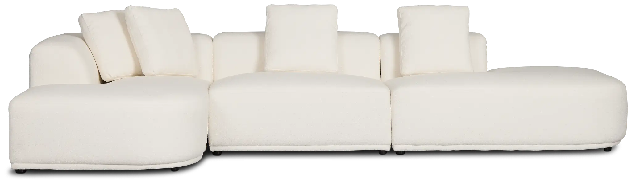 Catalina White Fabric Small Left Chaise Sectional Catalina White Fabric Small Left Chaise Sectional