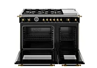 Bertazzoni Heritage Series Black 48" Dual Fuel Range