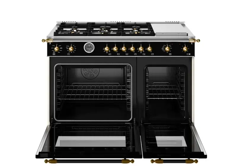 Bertazzoni Heritage Series Black 48" Dual Fuel Range