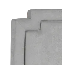 Whitney Light Gray Uph Platform Bed