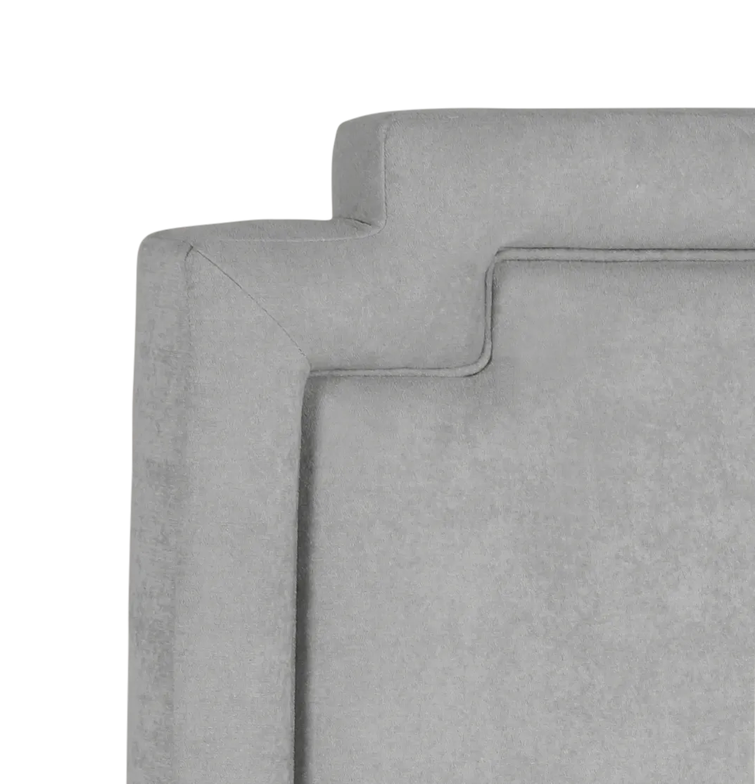 Whitney Light Gray Uph Platform Bed