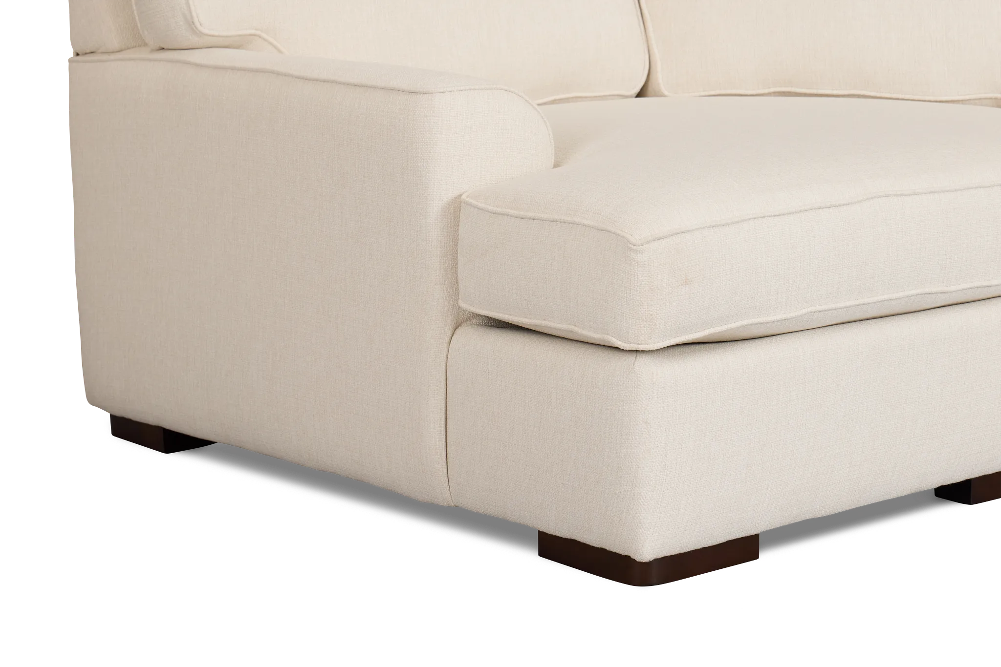 Sinclair Light Beige Fabric Left Cuddler Memory Foam Sleeper Sectional