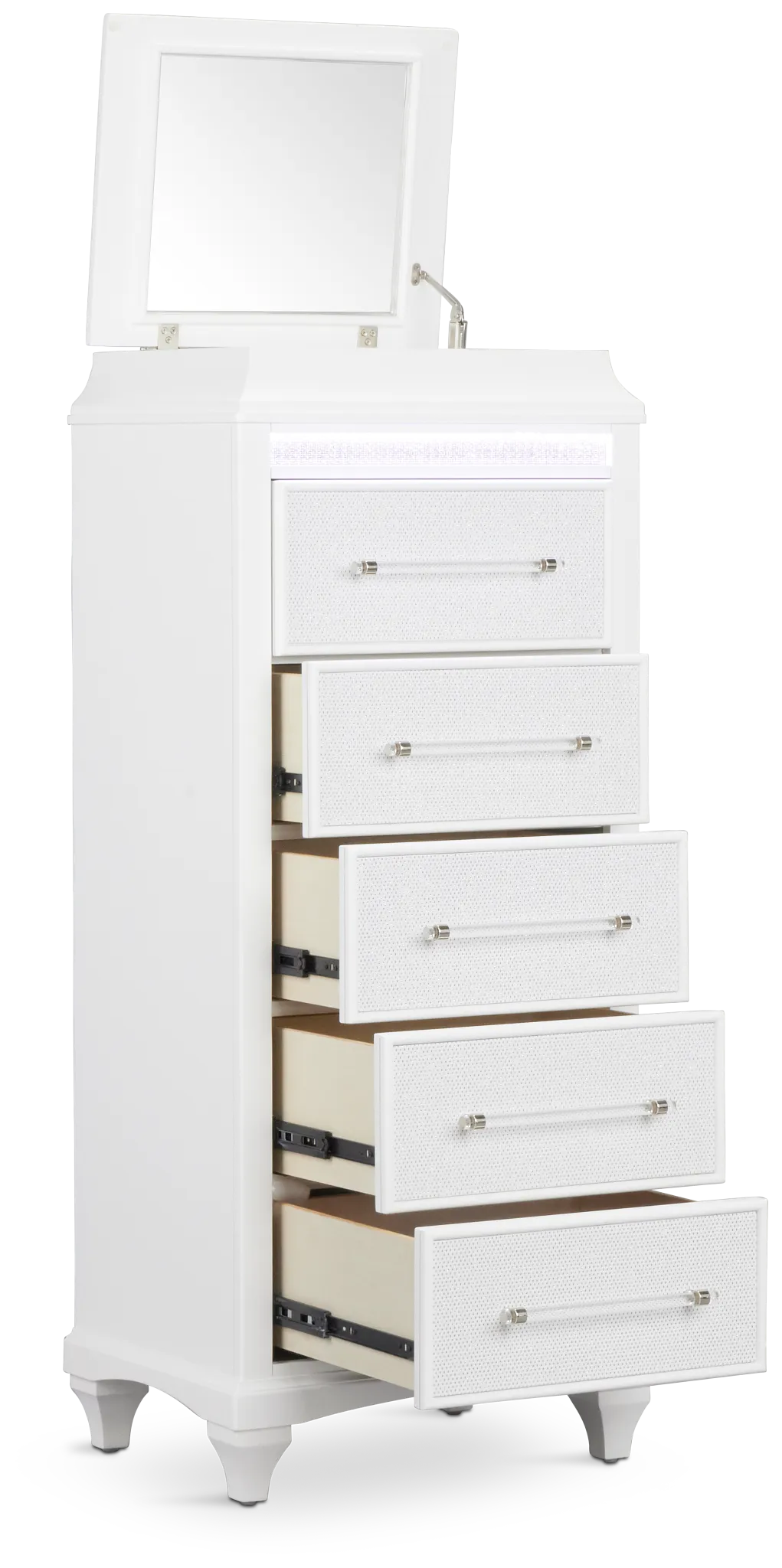 Milan White Lingerie Chest