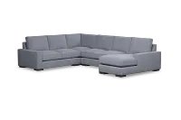 Edgewater Elevation Gray Medium Right Chaise Sectional