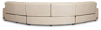 Sawyer Ivory Micro Small Triple Power Reclining Two-arm Sectional