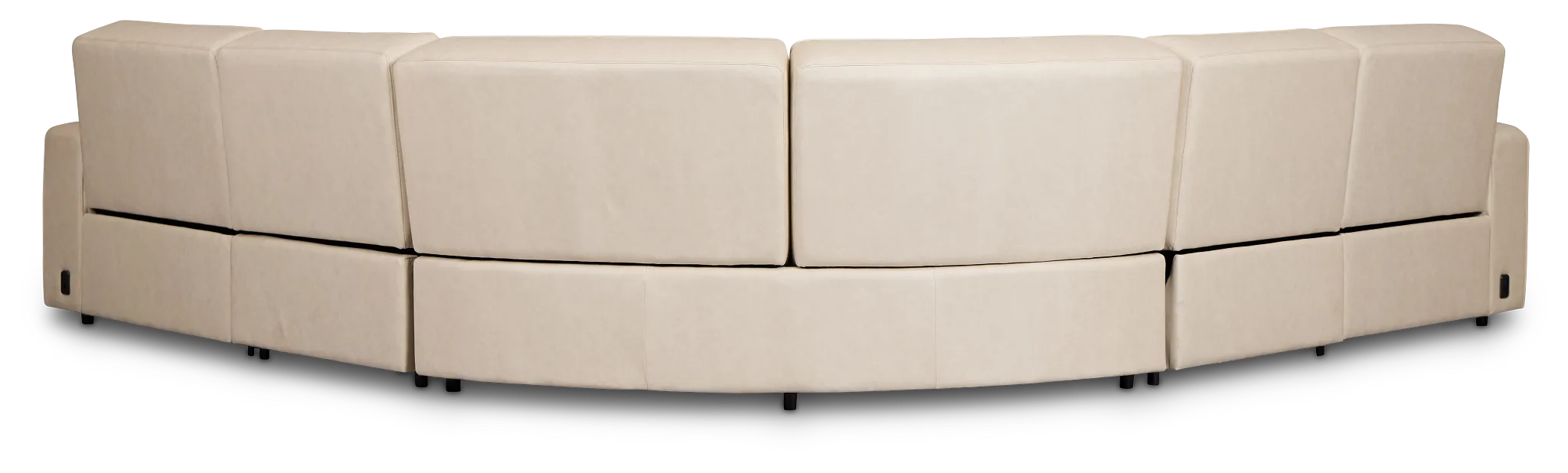 Sawyer Ivory Micro Small Triple Power Reclining Two-arm Sectional