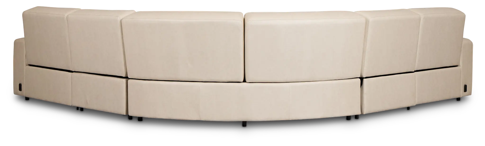 Sawyer Ivory Micro Small Triple Power Reclining Two-arm Sectional Sawyer Ivory Micro Small Triple Power Reclining Two-arm Sectional