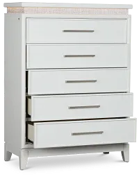 Alessandria White Lighted Drawer Chest