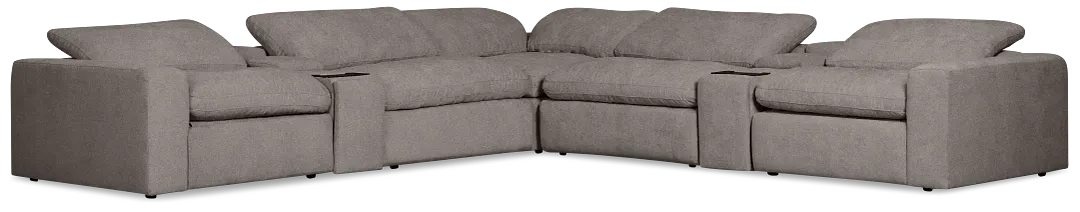 Drift Dark Gray Fabric Large Dual Power Reclining Two-arm Sectional