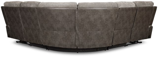 Travis Gray Fabric Small Two-arm Power Reclining Sectional