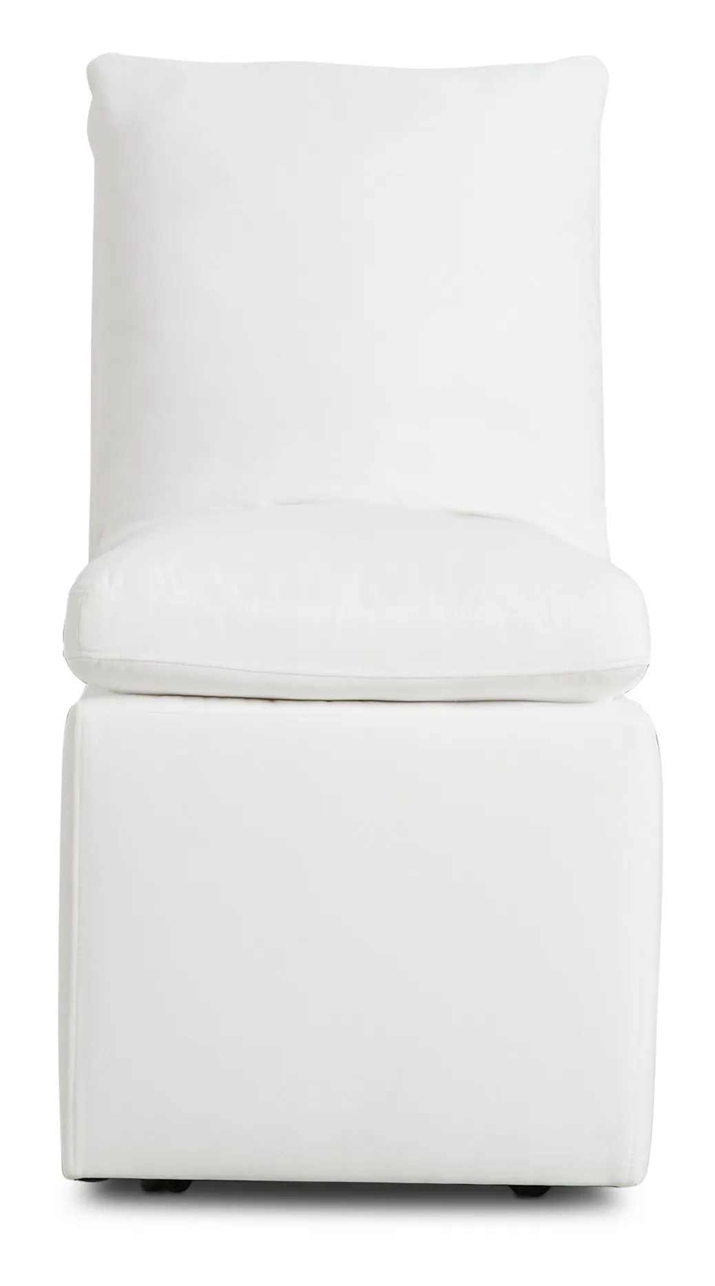 Auden White Castored Upholstered Side Chair