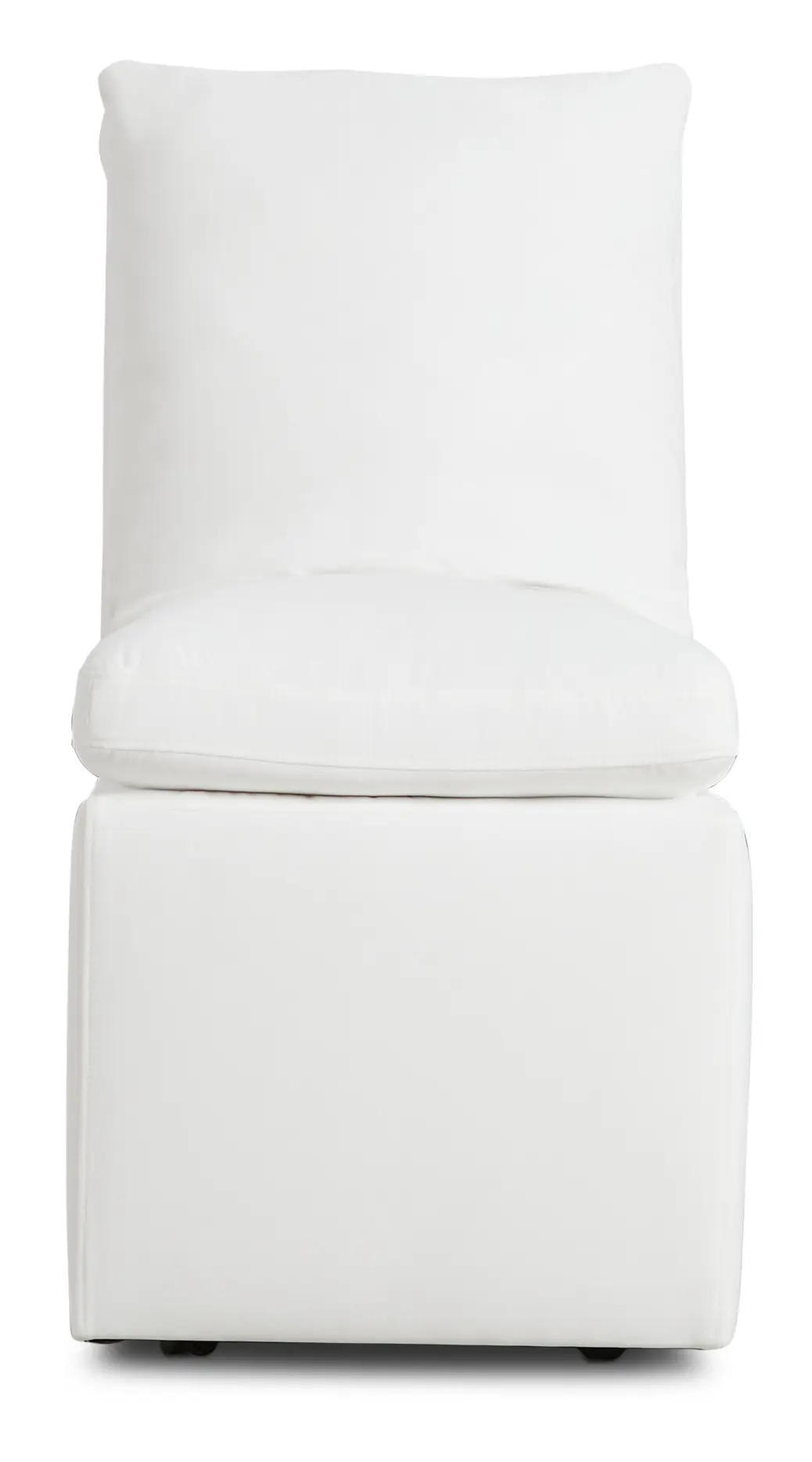 Auden White Castored Upholstered Side Chair Auden White Castored Upholstered Side Chair