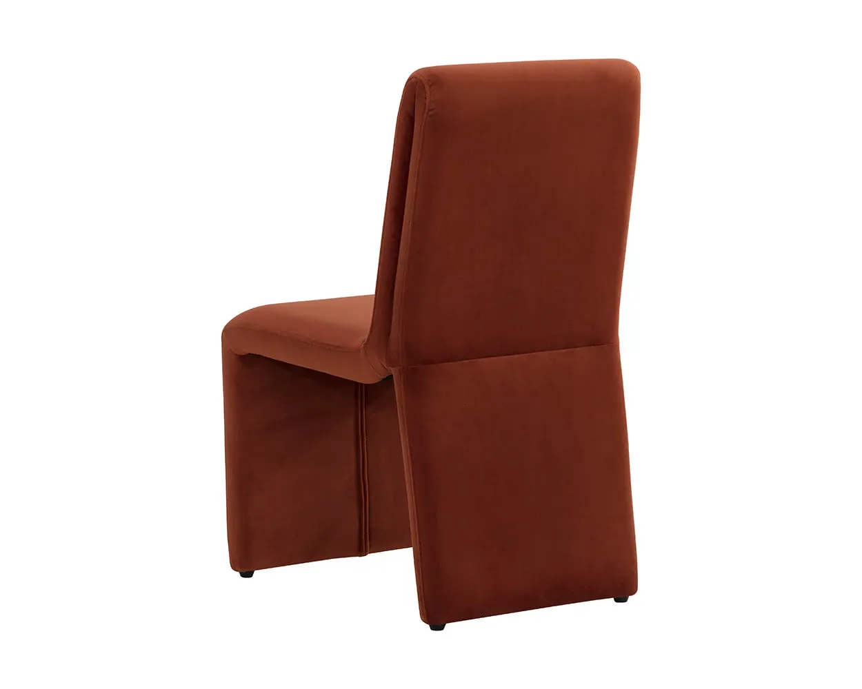 Heron Orange Fabric Upholstered Side Chair
