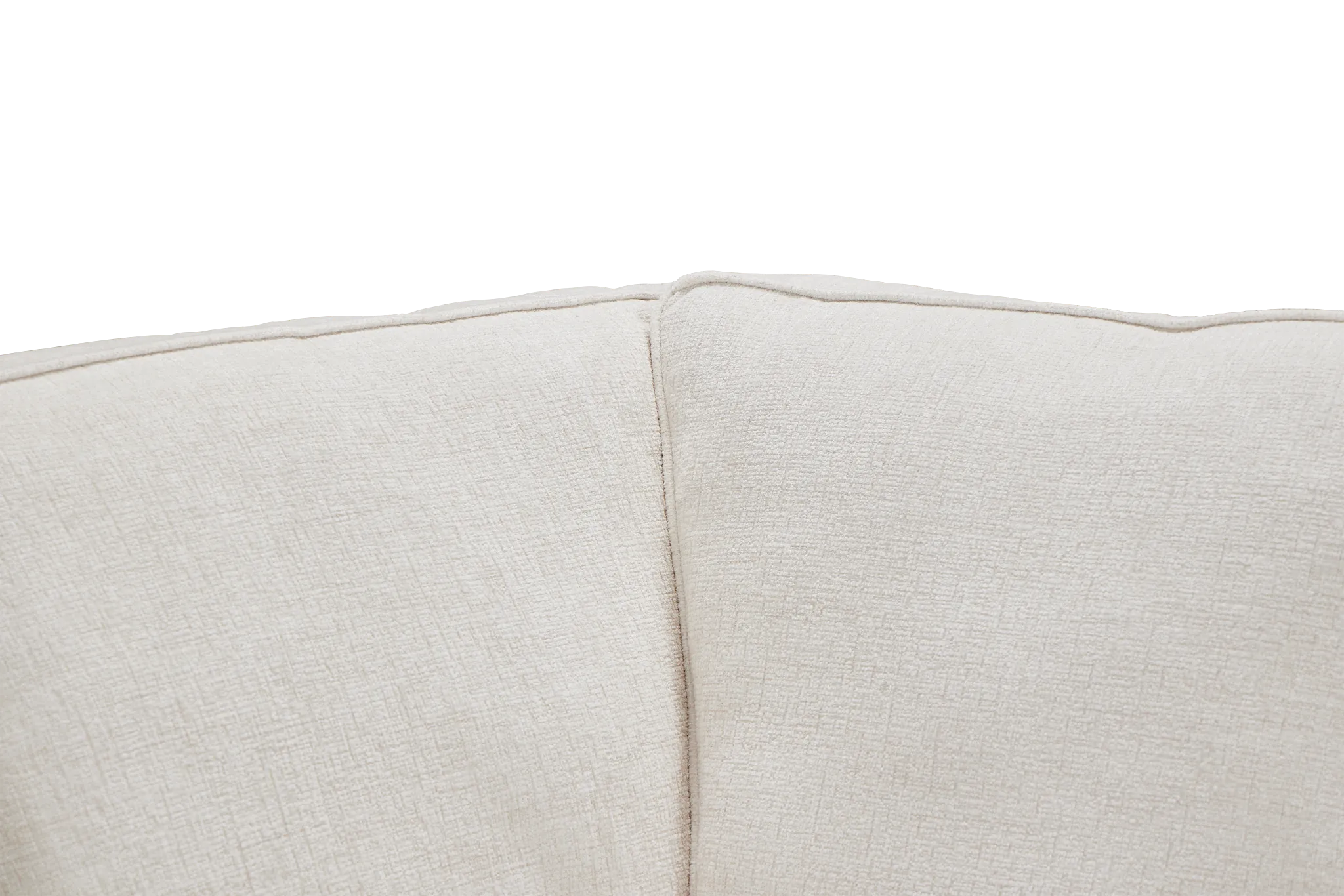 Andie White Fabric Medium Left Chaise Sectional