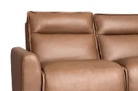 Edison Dark Brown Lthr/vinyl 3-piece Modular Power Sofa