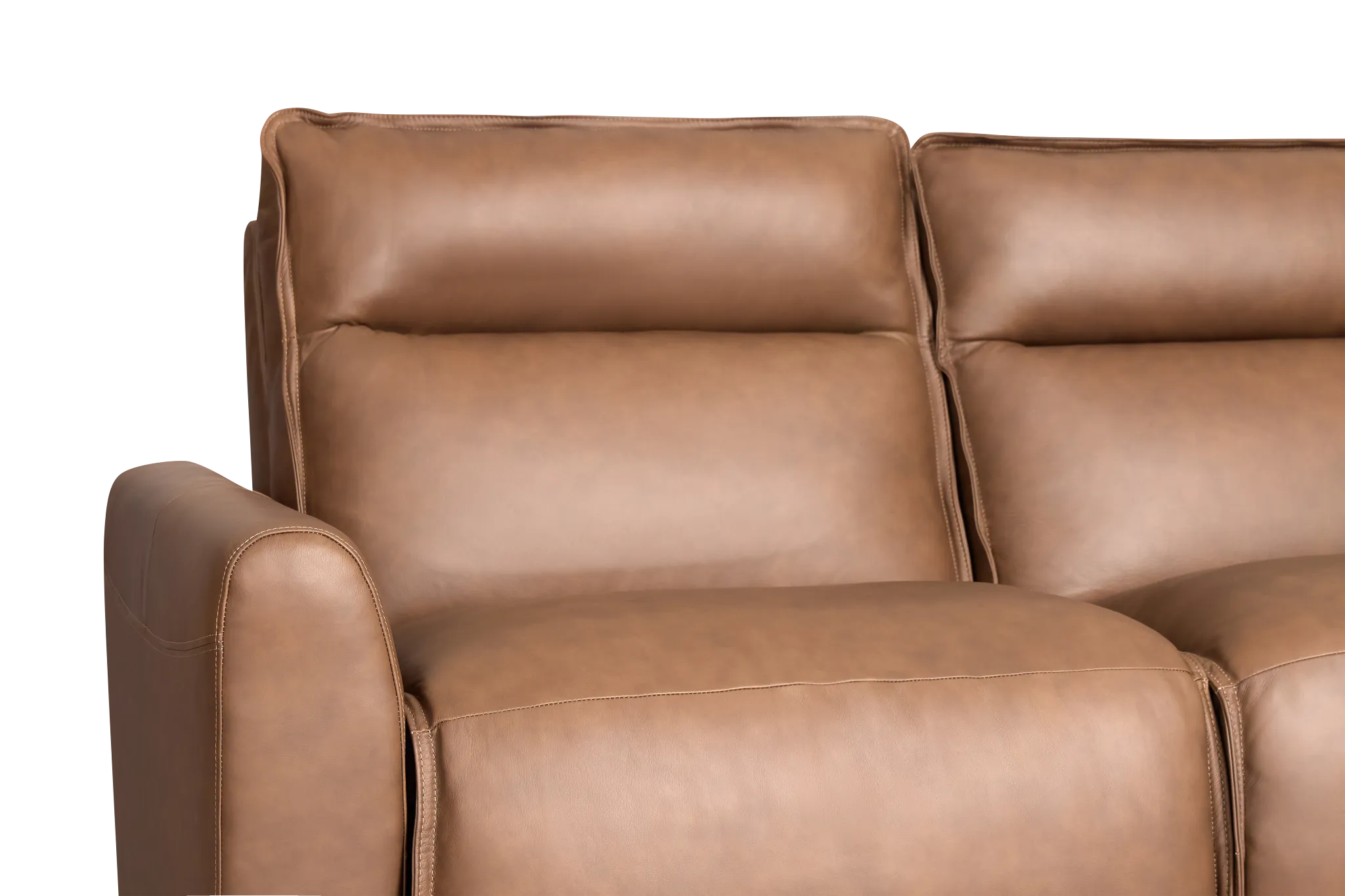 Edison Dark Brown Lthr/vinyl 3-piece Modular Power Sofa