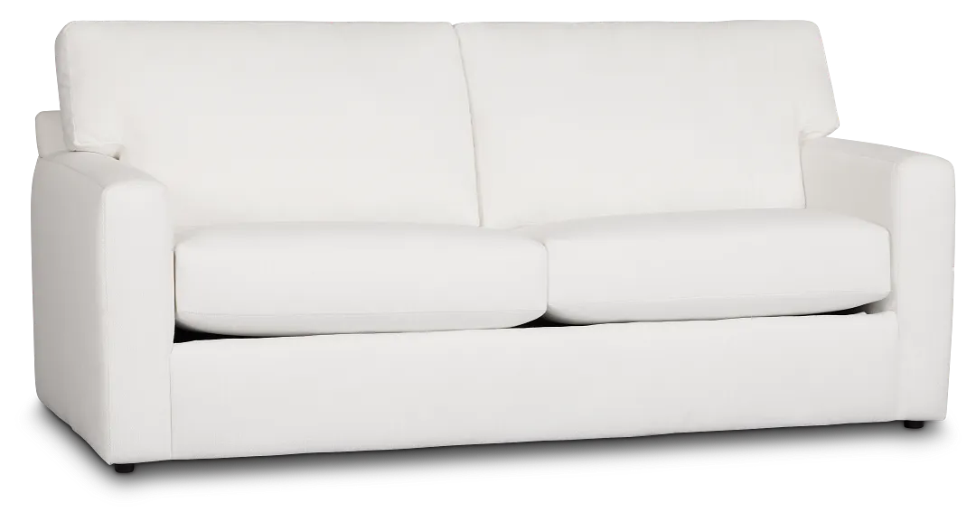 Rhodes White Fabric Cooling Memory Foam Sleeper