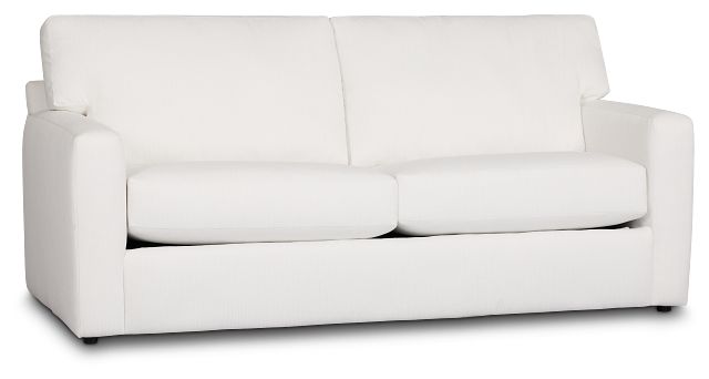 Rhodes White Fabric Cooling Memory Foam Sleeper