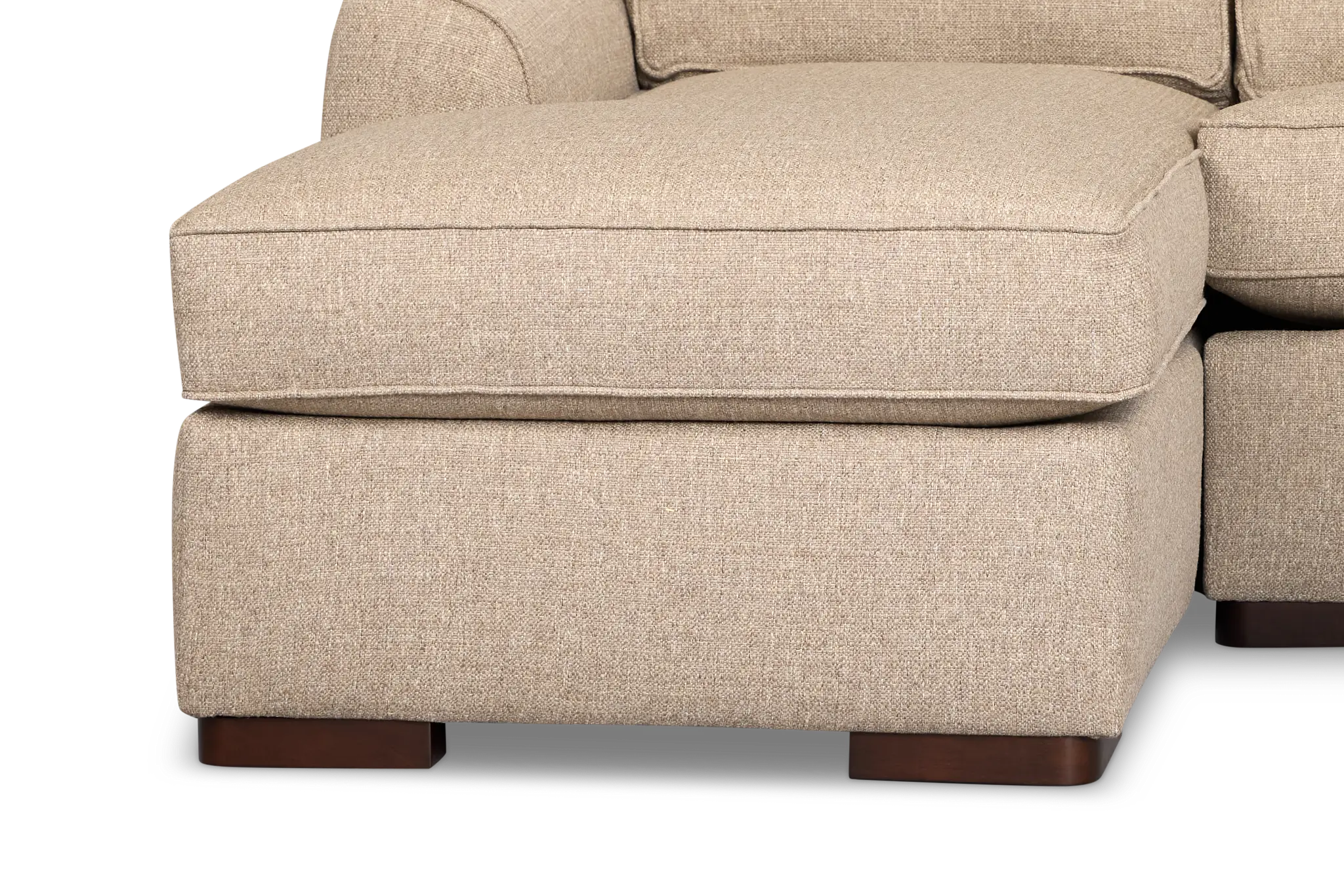 Sinclair Brown Fabric Left Chaise Innerspring Sleeper Sectional Sinclair Brown Fabric Left Chaise Innerspring Sleeper Sectional