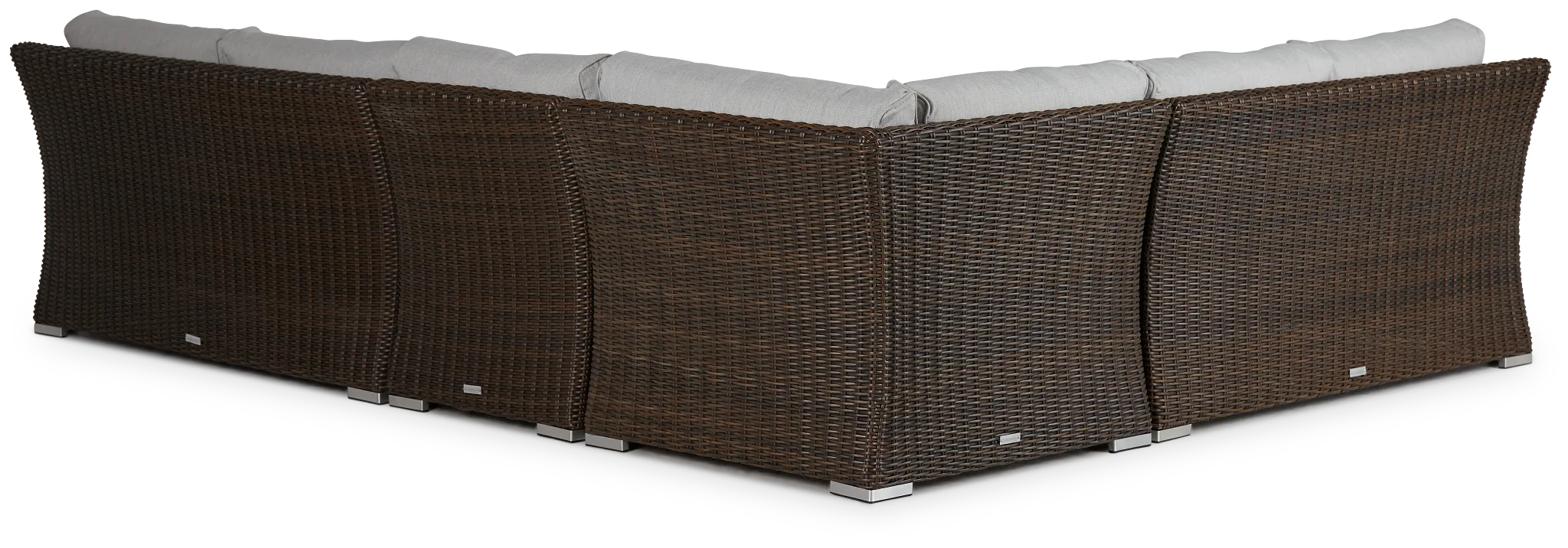 Southport Gray Woven Large Two-arm Sectional