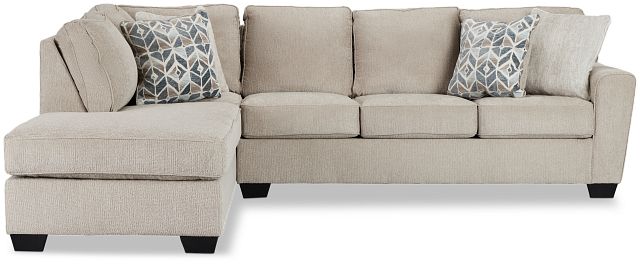 Decelle Light Taupe Micro Small Left Bumper Sectional