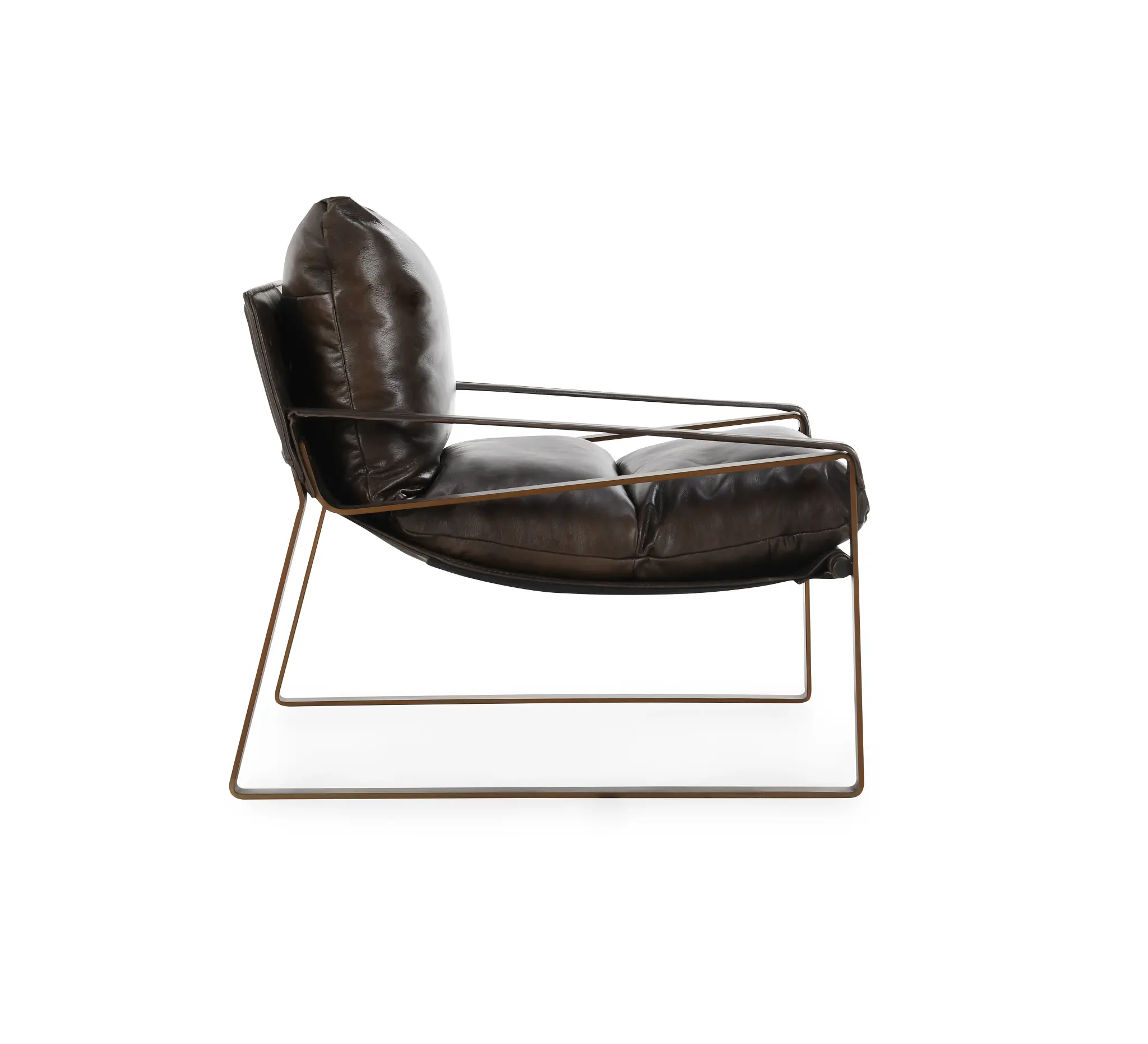 Times Brown Leather Accent Chair Times Brown Leather Accent Chair