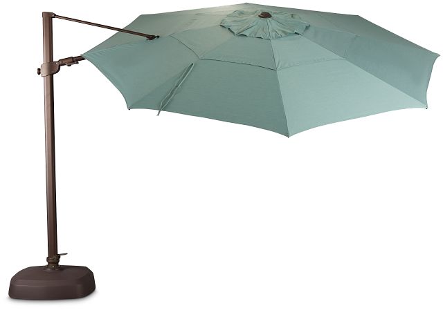 Abacos Teal Cantilever Umbrella Set (1)