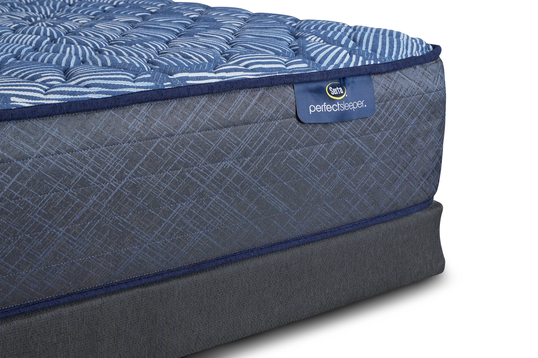 Serta Perfect Sleeper Cobalt Calm Extra Firm Low-profile Mattress Set